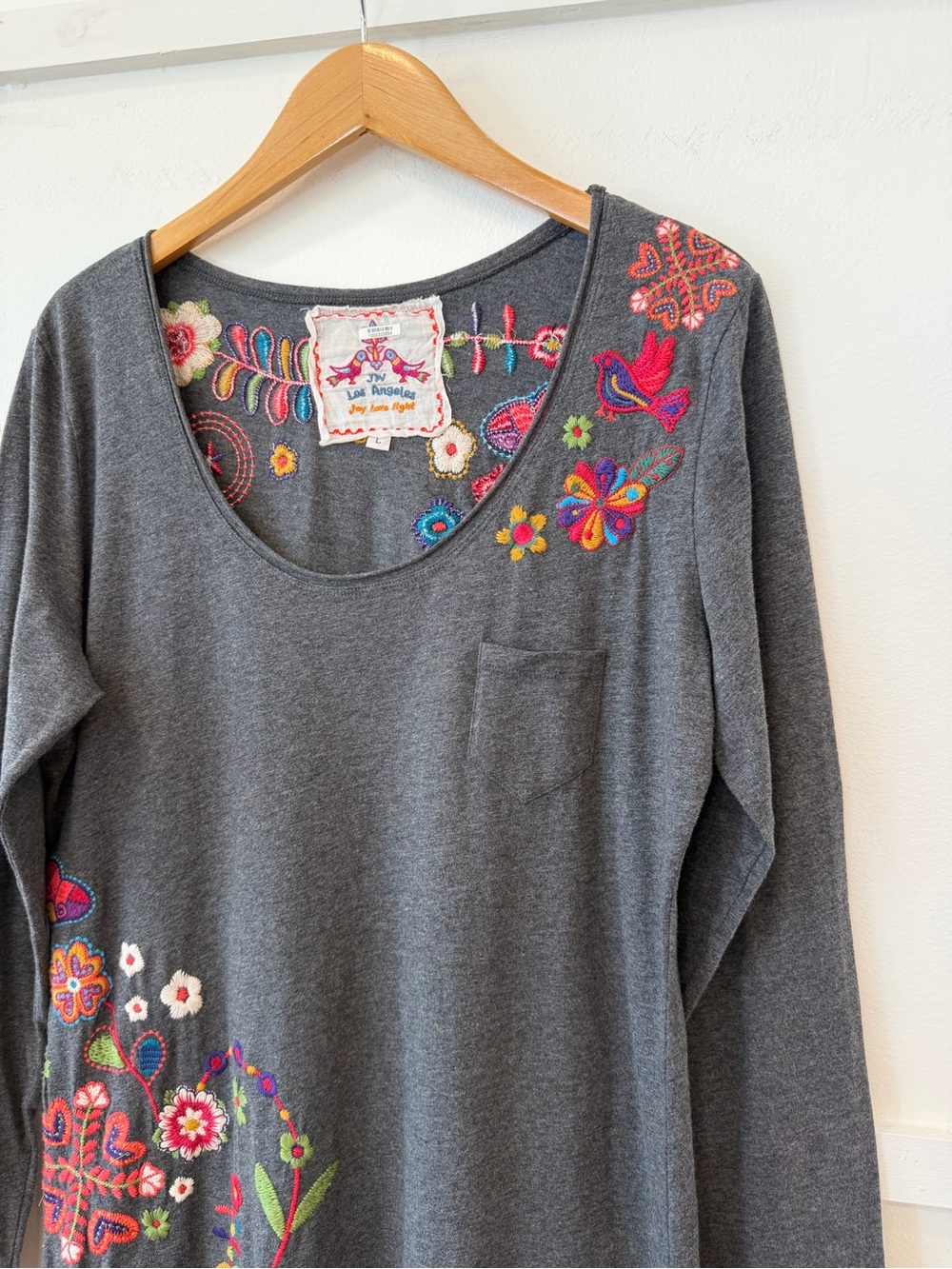 Johnny Was Embroidered Colorful Tunic Top Dress size L - Picture 13 of 14